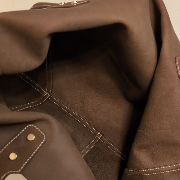 J. McLaughlin Brown Suede Tote Bag - Picture 7 of 10